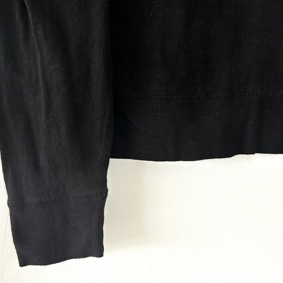 VINCE Minimalist, Black Basic Lightweight Long Sleeve Shirt | Medium - Picture 5 of 6